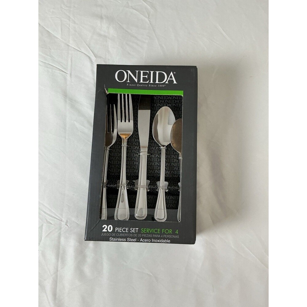 Oneida Hollis 20-Piece Stainless Steel Flatware Set Service for 4